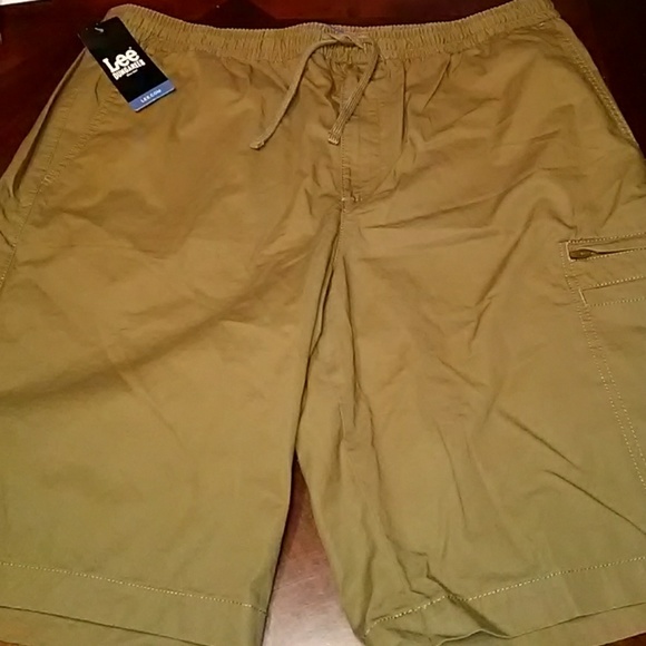 lee dungarees elastic waist shorts